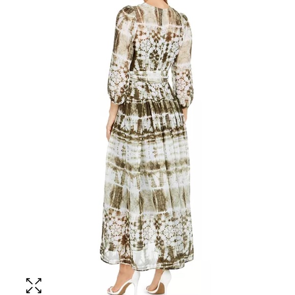 Calvin Klein long sleeve chiffon Tie-Dyed maxi dress! Size 14 - Picture 2 of 3
